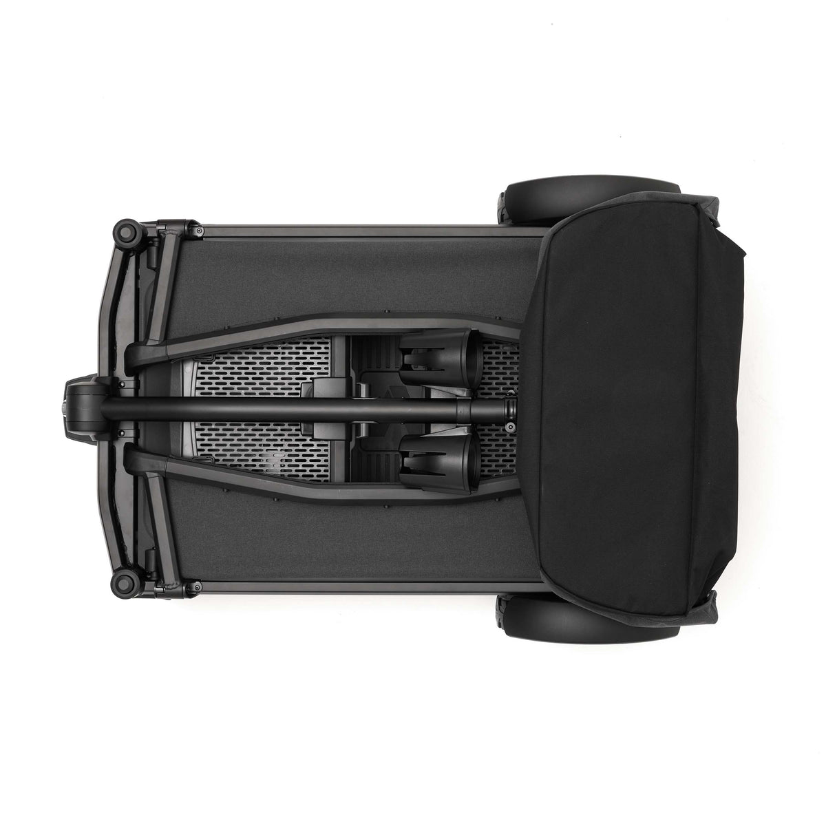Foldable Storage Basket – top view folded against wagon underside