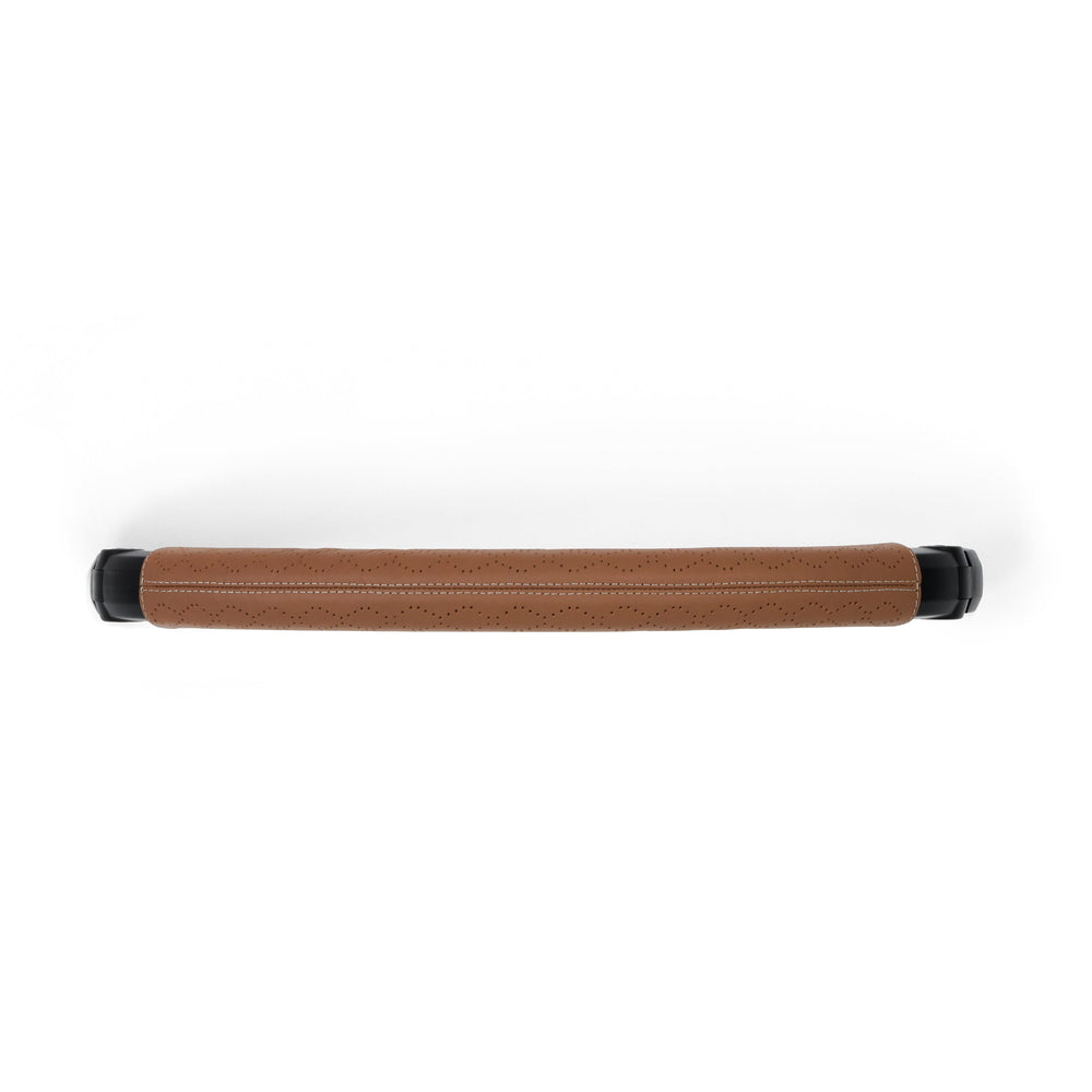 Leather Grip for Switchback Bumper Bar – brown padded bumper-bar grip with black end caps