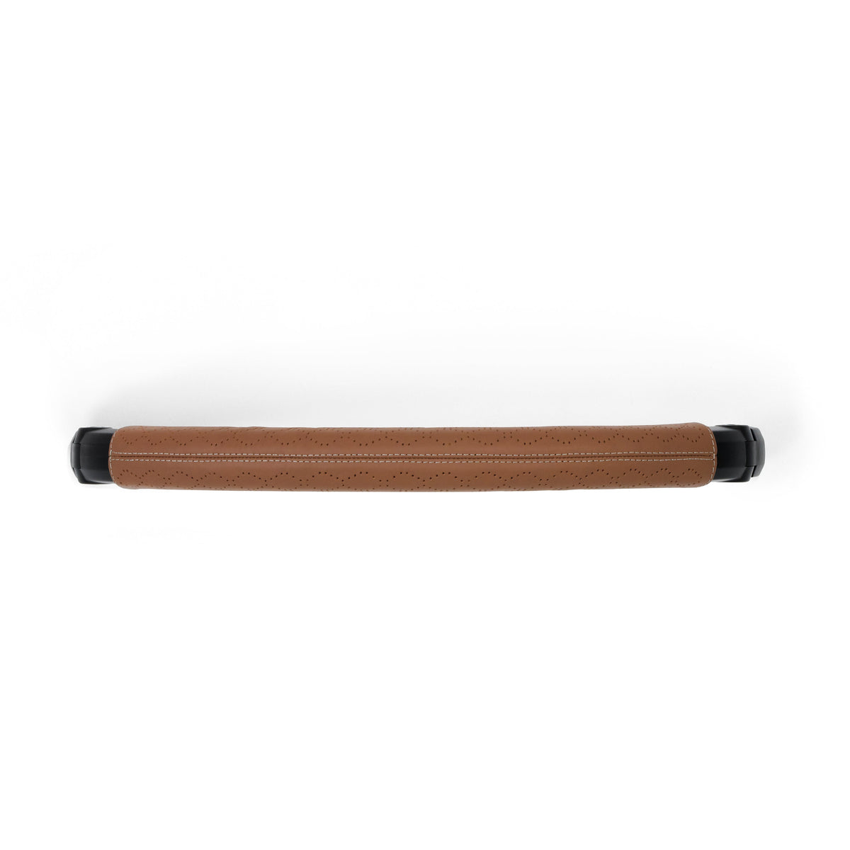 Leather Grip for Switchback Bumper Bar – brown padded bumper-bar grip with black end caps