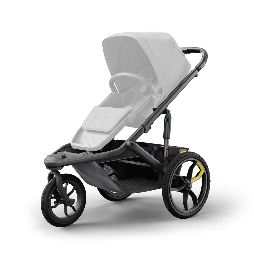 &Jog Jogging Frame – three-wheel stroller with canopy and rear cargo basket
