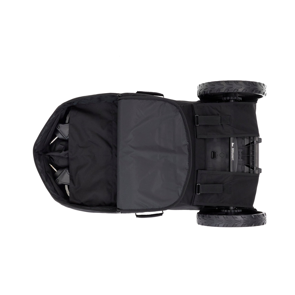 Travel Bag for All-Terrain Cruisers & Accessories – top view with cover zipped over wagon