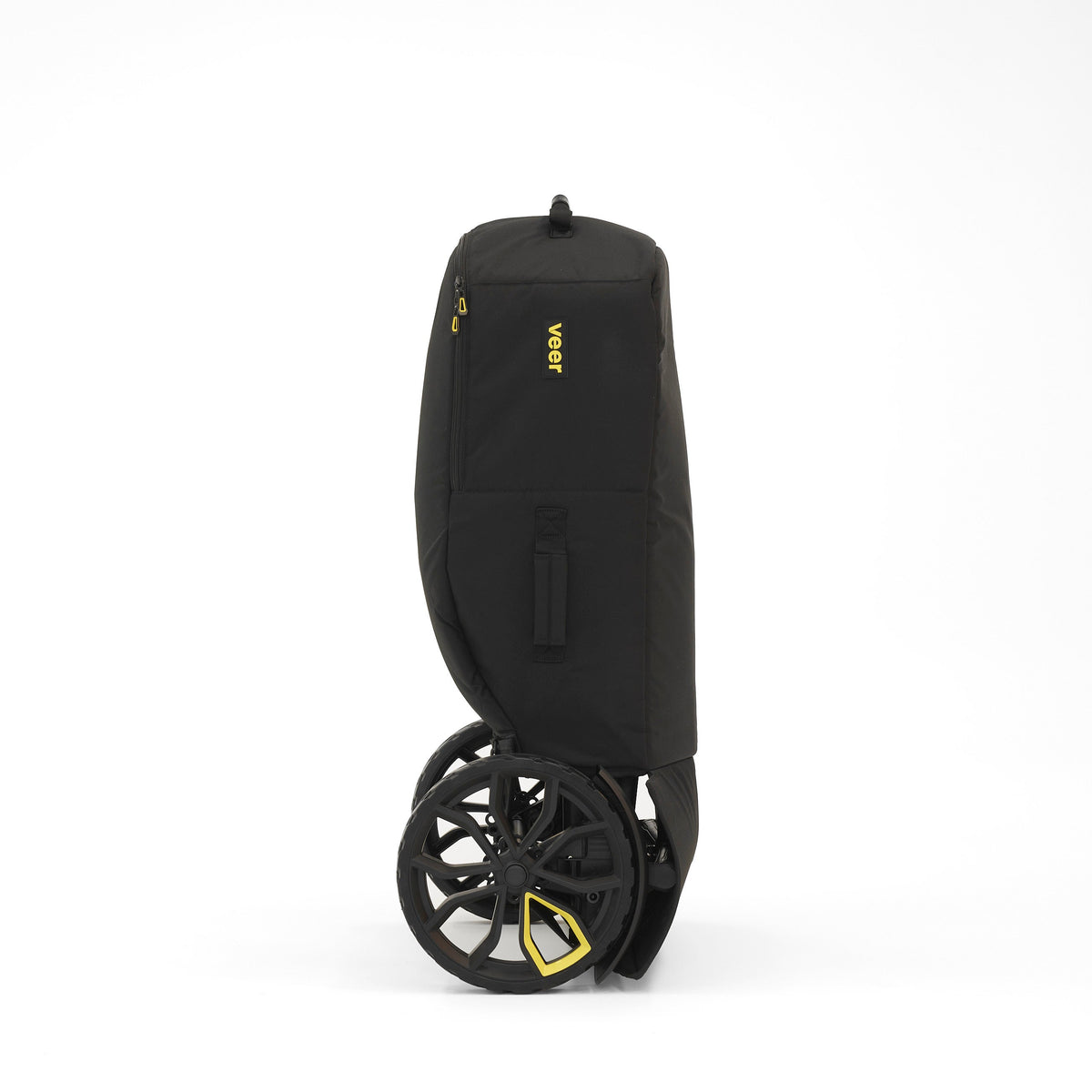 Travel Bag for All-Terrain Cruisers & Accessories – side view with large wheel and yellow accents